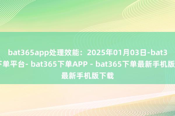 bat365app处理效能：2025年01月03日-bat365下单平台- bat365下单APP - bat365下单最新手机版下载