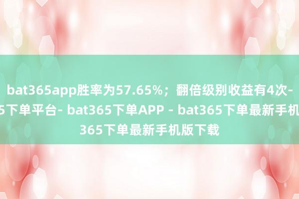 bat365app胜率为57.65%；翻倍级别收益有4次-bat365下单平台- bat365下单APP - bat365下单最新手机版下载